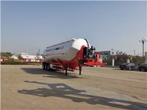 Treler Semi Trailer Serbuk Simen Menegak 48m3