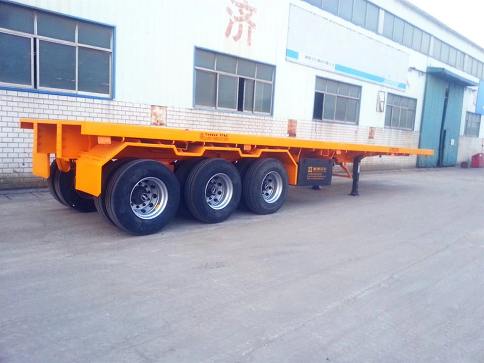 Treler Semi Flatbed Kontena 3 Gandar
