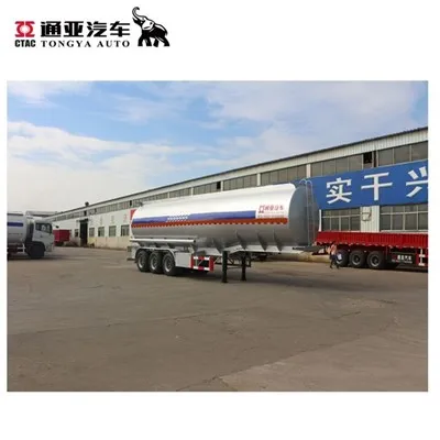 Treler Tangki Bahan Api Petrol Keluli Tahan Karat 50000L Tiga Gandar