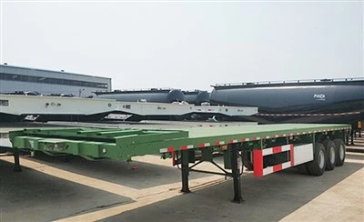 TONGYA 40 kaki Container Semi Trailer Flatbed Dengan Kualiti Tahan Lama