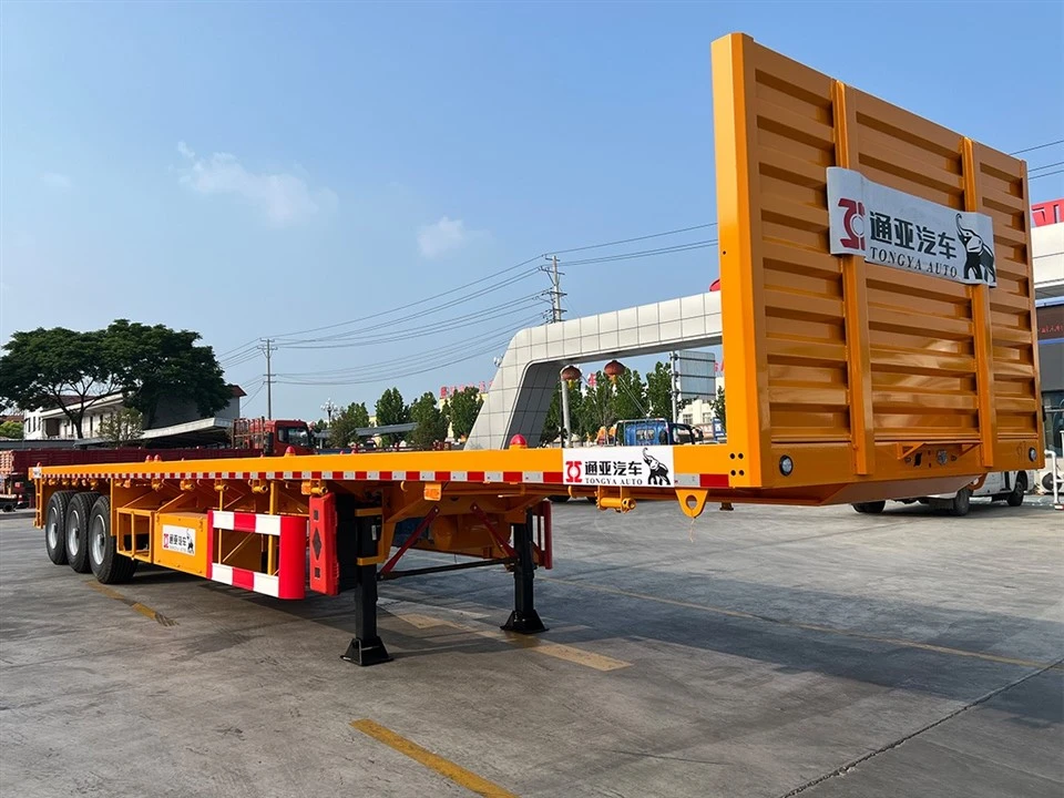 3 gandar fuwa flatbed trailer separa dengan tangga