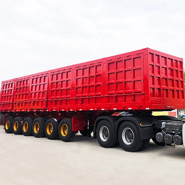 Dibuat di China Hydraulic Cylinder Side Tipper Semi Treler Dengan Kualiti Kelas Dunia