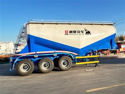 Treler Semi Trailer Tangki Simen Pukal 3 Gandar Tayar Tunggal